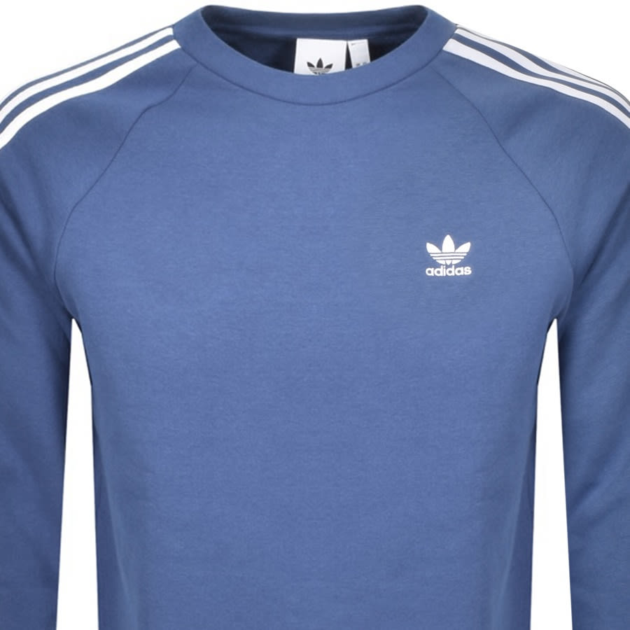 Alternative Image for Productadidas Originals 3D Stripe Sweatshirt Blue2
